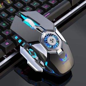 Mice USB Wired Gaming Mouse With Cooling Fan Mechanical Feel Gamer Mouse Mice For Laptop Computer PC Gamer 6400DPI Gaming Mause Mice