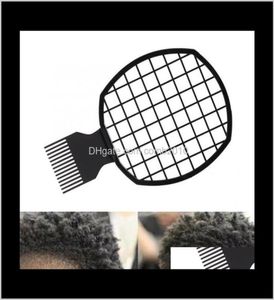 2 em 1 Dirty Braid Comb Afro Hair pente Africano Men039s Hairdressing Afro Professional Wave Curly Brush Comb 10pcs9424239