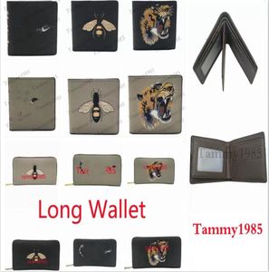 2 model yüksek kaliteli erkek hayvan kısa cüzdan deri siyah yılan kaplan arı cüzdanları kadın uzun stil çanta kart sahipleri 8063710 ile birlikte gelir