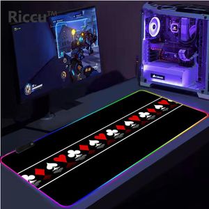 ポーカーテーブルパッドカーペットマウスコンピューターゲームPC RGBマウスパッドキーボードアクセサリーキーボードゲーマーキットラップトップパッドXL KAWAII BIG