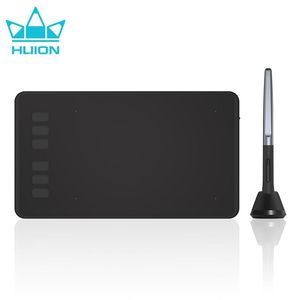 Tabletler Huion H640p Grafikler Çizme Tabletler 6 Basın Anahtarları 8192 Seviye Stylus Battery Free Dijital Pen Tablet Android Telefon Desteği