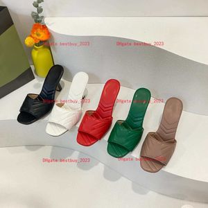 2024 Summer Women High Heel Sandals Designers Slippers Fashion Classic Dresses Flipflop Elegant Mature Black White Red Sandals Size 35-40