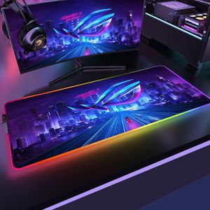 Подставки для мыши ROG ASUS Gaming RGB коврик для мыши геймерский компьютерный коврик для мыши с подсветкой коврик для мыши большой коврик для мыши для резиновой настольной клавиатуры светодиодный коврик для мыши