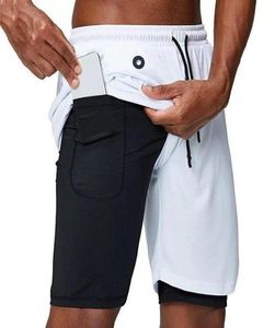 2020 neue Männer Laufhose Sport Gym Kompression Telefon Tasche Tragen Unter Base Layer Kurze Hosen Sportlich Solide Strumpfhosen Shorts pan9496384