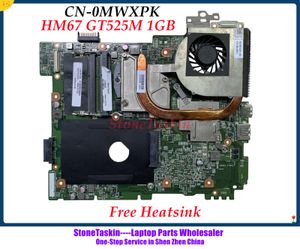 Материнская плата Stonetaskin CN0MWXPK для Dell N5110 Материнская плата ноутбука 0MWXPK MWXPK Бесплатный радиатор 48.4IE07.021 HM67 GT525M 1 ГБ DDR3 100% протестированные