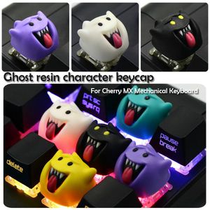 Accessori Personalità Cute Keycaps Ghost Resin per Cherry MX Switch Mechanical Gaming Keyboard White Giallo Cyan Cyan Purple Ghost Keycap