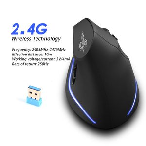 Ratos sem fio mouse 2400 dpi vertical mouse ergonômico recarregável opcional portátil mouse para jogos para mac computador portátil ratos