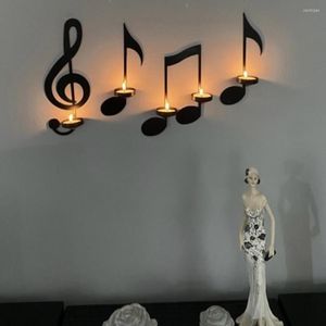 Candle Holders Stand Heat Tolerant Exquisite Decorative Musical Note Key Shape Tea Light Display Rack Home Decor