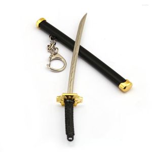 Klapety One Piece Roronoa Zoro Blakey Bluczowy Keyrings Sword Kitetsu Toy Model Metal Key Pierścień