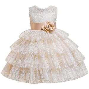 Dziewczyna sukienki dziewczyny dziewczyny koronkowe ciasto tutu sukienka księżniczka kwiat ślubny przyjęcie urodzinowe Eleganckie kostium ubrania dla dzieci za 3-10