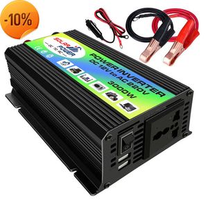 Novo pico 3000w Inversor solar Conversor de transformador de tensão DC 12V para inversor de carro AC 220V Para eletrodomésticos para inversor solar Auto