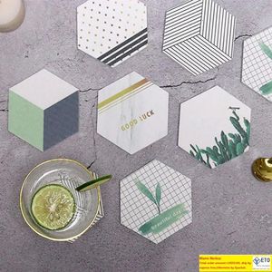 NewNewCreative Hexagon Ceramic Cork Coaster для деревянного стола домашнего керамики