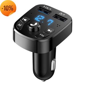 New Bluetooth-compatible FM Transmitter Car Player Kit Card Car Charger Quick 3.0 Dual USB Voltmeter Aux 12V 24V Car Transmitter