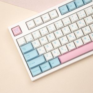 Tillbehör 127 Keys PBT Dye Sub Keycaps XDA Profil Mjölkskydd/färgad penna/bubbel KeyCap Minimalist för körsbärsmekaniskt tangentbord GMMK Pro