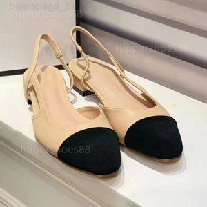 Designer Woman Sandals Shoes Espadrilles Slingbacks Ballet Flats Chunky Heel Beige Black Classic Sandal Espadrille Calfskin Lambskin Slingback Sandales ccity