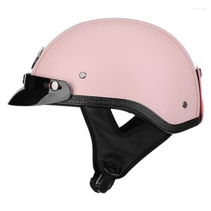 Capacete de motocicleta Helm de motocicleta para adultos DOT Aprovou Motocross Moto Bike Half Face Helmet