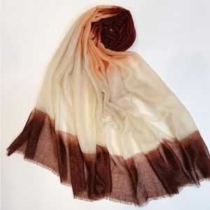 Scarves Spring And Summer 2023 Herringbone Cotton Gold Silver Two Ends Of Short Beard Shawl Women's Scarf Two-color Sunscreen