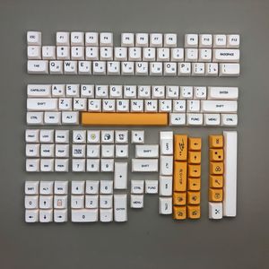 Tillbehör PBT KeyCap XDA Högprofil Personlig engelska ryska japanska tangentlock för spelmekaniskt tangentbord för Cherry MX Switch