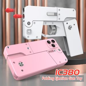 Новые развлечения складные игрушки для пистолета Shell Ecture Mobile Pholan Creative Decormation Folding Toy Guns Play Cool Phone Pired IC380 Pistol 2087