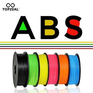 Scanning Topzeal 3D Yazıcı ABS Filament 1kg/2.2lbs 1.75mm Boyutsal Doğruluk +/0.02mm 343m 3D Baskı Malzemesi Reprap için Plastik