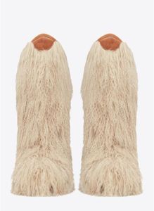 Mulheres Botas de neve de inverno genuíno avestruz de penas de penas de penas de penhas escorregando no joelho quente de joelho alto preto branco5496520