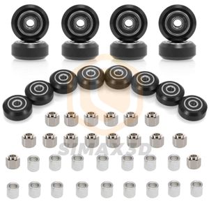 Scanning SIMAX3D 48PCS 3D Printer POM Pulley Set with Rubber Bearings Eccentric Spacers Circular Posts for Creativity Anycubic Anet Serie