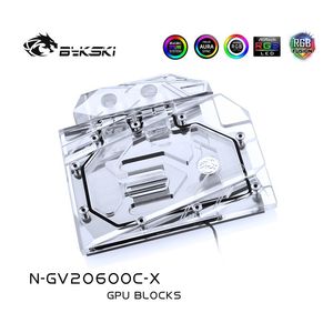 Kylning Bysski vattenblock Användning för gigabyte RTX2060 Mini Itx OC 6G (GVN2060IXOC6GD) / Full täckning Koppar Radiatorblock / RGB till Aura