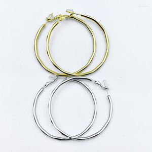 Серьги обруча Jicai Ladies 925 Серебряное золото 18K Color Fashion Большое для женщин