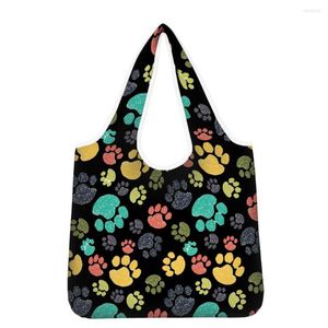 أكياس التسوق Hycool Color Dog Designer Black Tote Bag Bage Hight Counter Handpag Cublic Capital Crivers