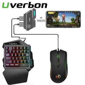 Möss Mobiltelefonkontroller Gaming Tangentboard Mouse Converter Bluetooth 5.0 Keyboard Mouse Converter Controller för Android iOS Adapte