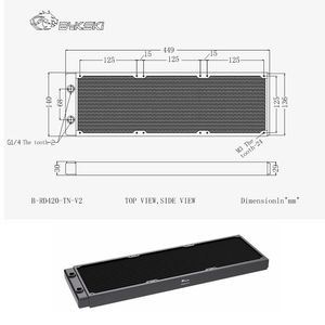 Cooling Bykski 28mm Thick Full Copper Radiator Thin PC Water Cooling Row Support 14CM 140MM Fan Computer Heatsink 420MM