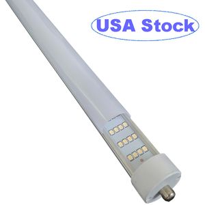 Single Pin T8 144W LED Tube-glödlampa 8ft 4 rad-lysdioder, FA8 BASE LED-butiksljus 250W fluorescerande lampbyte Dual-End-effekt, Cool White 6000K Usalight