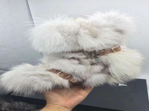 Fashion Fox Fur Warm Autumn Winter Wedges Snow Women Boots Shoes GenuineI Lady Short Boots Casual Long Snow Shoes size 36404459860