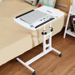 Lapdesks Mini Mordern Design Bed Side Table Desktop Adjustable Height Liftable For Laptop Desk Notebook Stand Tray With Wheel Movable