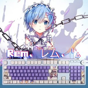 Combos 108 key Rem anime theme color keycap PBT material XDA Profile personality cool design mechanical keyboard cap