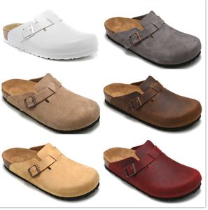 Novo designer de chegada Boston Summer Cork Slippers Designs de moda de couro Sandálias de praia favoritas Taços casuais para homens homens respiráveis ​​Design 98ess