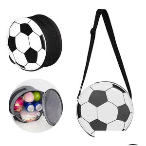 Pudełka na lunch torebki Oxford Cloth Bag Football Isation Portable School Office Outdoor Torby piknikowe upuszczenie dostawy