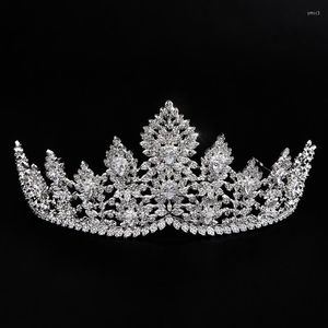 Hair Clips YYSUNNY Luxury Crystal Wedding Flower Tiaras For Bride Priness Crowns Bridal Accessories Engagement Prom Jewelry Party Gift