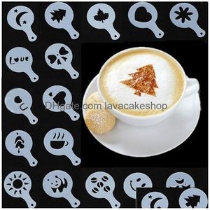 Fruit Vegetable Tools 16Pc Kitchenware Fancy Coffee Printing Template Kitchen Coffees Spray Templates Gadgets Creative Kitchens Ac Dhuiv