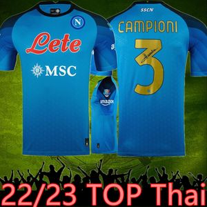 22 23 NAPOLI Fußballtrikots 3XL KVARATSKHELIA Maglia Neapel 2023 ZIELINSKI ANGUISSA OLIVERA FUSSBALLHEMD OSIMHEN FABIAN LOZANO SSC Napoli Maillots de Foot