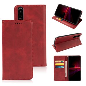 حالة هاتف جلدية لـ Sony Xperia 10 V 5 IV PDX-224 PRO-I 5 III ACE II SO-41B 10 III Lite Cover Wallet Case with Card Card