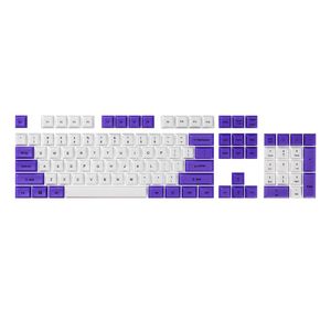 Accessories PBT keycap DSA configuration text dyeing sublimation 104 keys purple and white keyboard cap for MX switch mechanical keyboard