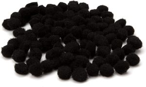 Sanat ve El Sanatları Black Pom Poms Pompom Balls DIY Sanat Yaratıcı El Sanatları Projeleri Noel Ev Dekorasyonları Çoklu Boyutlar Mevcut