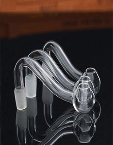 Pyrex Glass hookahs 10mm Quemador de aceite Tabaco Adaptador de tazón doblado Tubo Bong grueso Pipa de humo Quema de uñas Accesorios Jumbo5383093