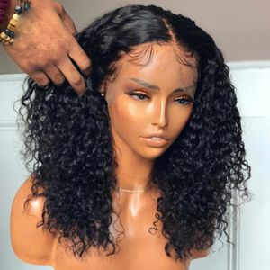 Top Closures Cosplay Long Kinky Curly Synthetic Lace Front For Black Women With Baby Hair Heat Resistant Fiber Daily