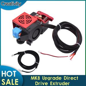 Scanning Upgrade MK8 Direct Drive Extruder Kit 12V/24V Hotend Set with Pulley Turbo Fan Extruder Set for Ender 3 CR10 CR10S/S4/S5/TEVO