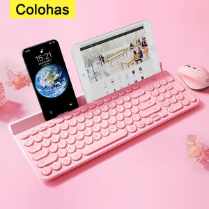 Combos Wireless Bluetooth -tangentbord och muskombination Dual Model för PC Laptop Tablet Telefon iPad Keyboard Mouse Set Gaming Accessories