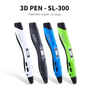 Scanning SUNLU SL300 3D Printing Pen Support PLA/ABS Filament 1.75mm Gifts For Creative Craft and As Gifts Free Fast Shipping