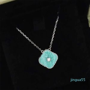 Pendant Necklaces Fashion Classic necklace jewelry 4 Four Leaf Clover Charm pink colour withdiamonds Designer Jewelry Necklaces