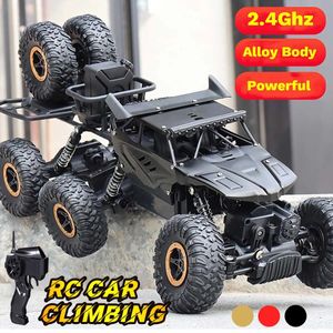 كبير الحجم 1:10 RC Car 6WD 2.4 جيجا هرتز التحكم عن بُعد زاحف الصخور على الطريق مركبات الطريق عالي السرعة وحش الأطفال